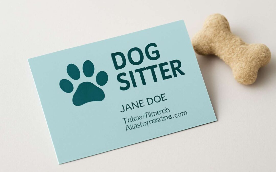 Standout branding for pet care: business card design dog sitter that wins clients.