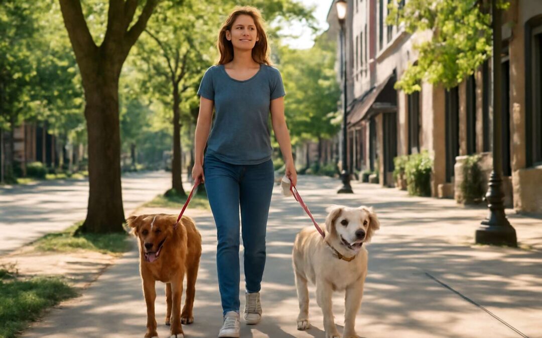 Neighborhood buzz: dog walker without car boosts pups and the planet