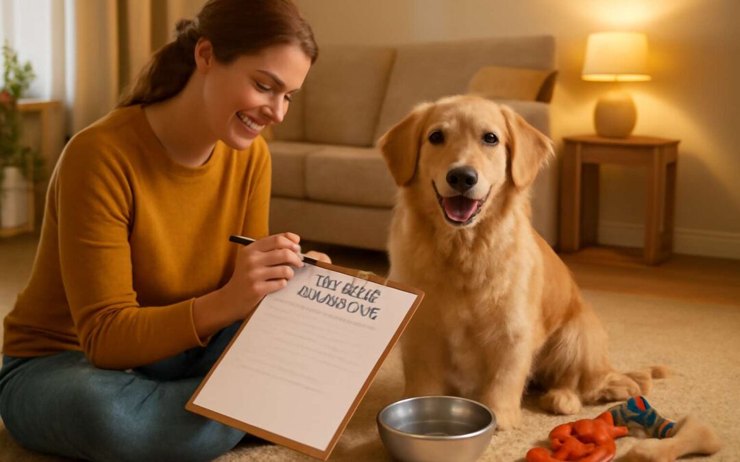 dog sitter instructions template