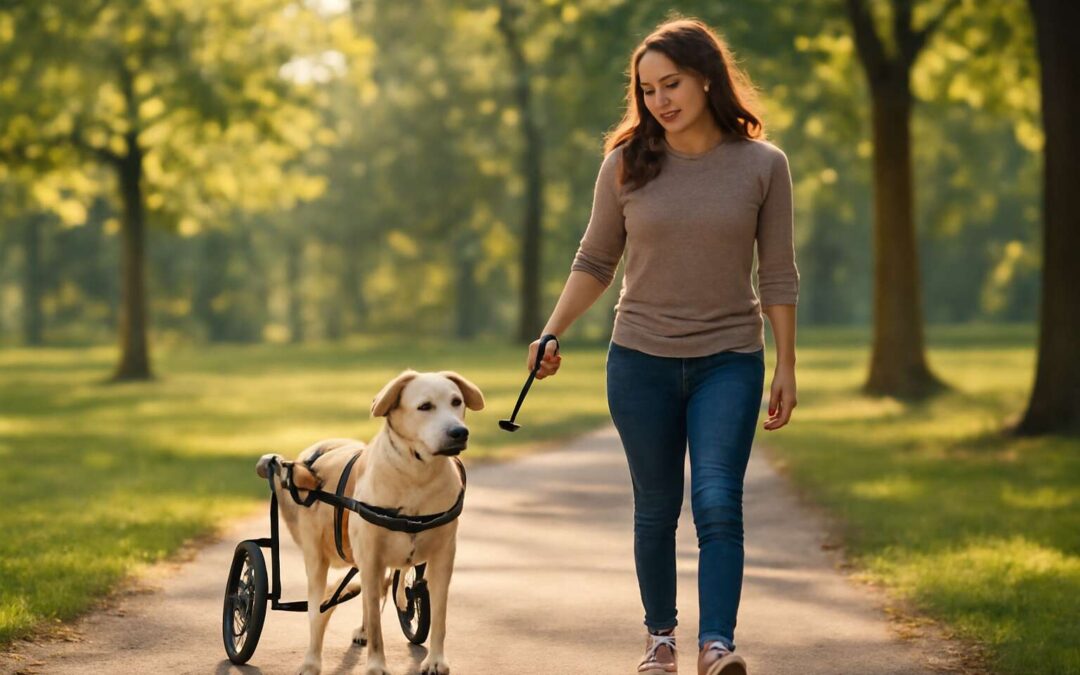 dog walker for paralyzed dog